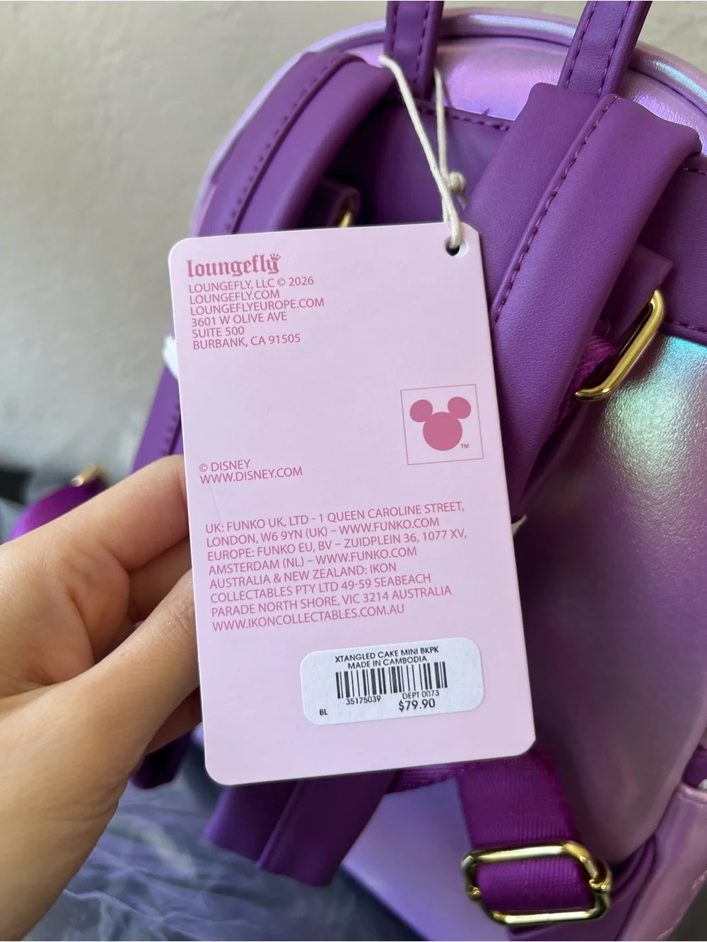 Loungefly Disney Rapunzel Tangled Cake Mini Backpack - NWT